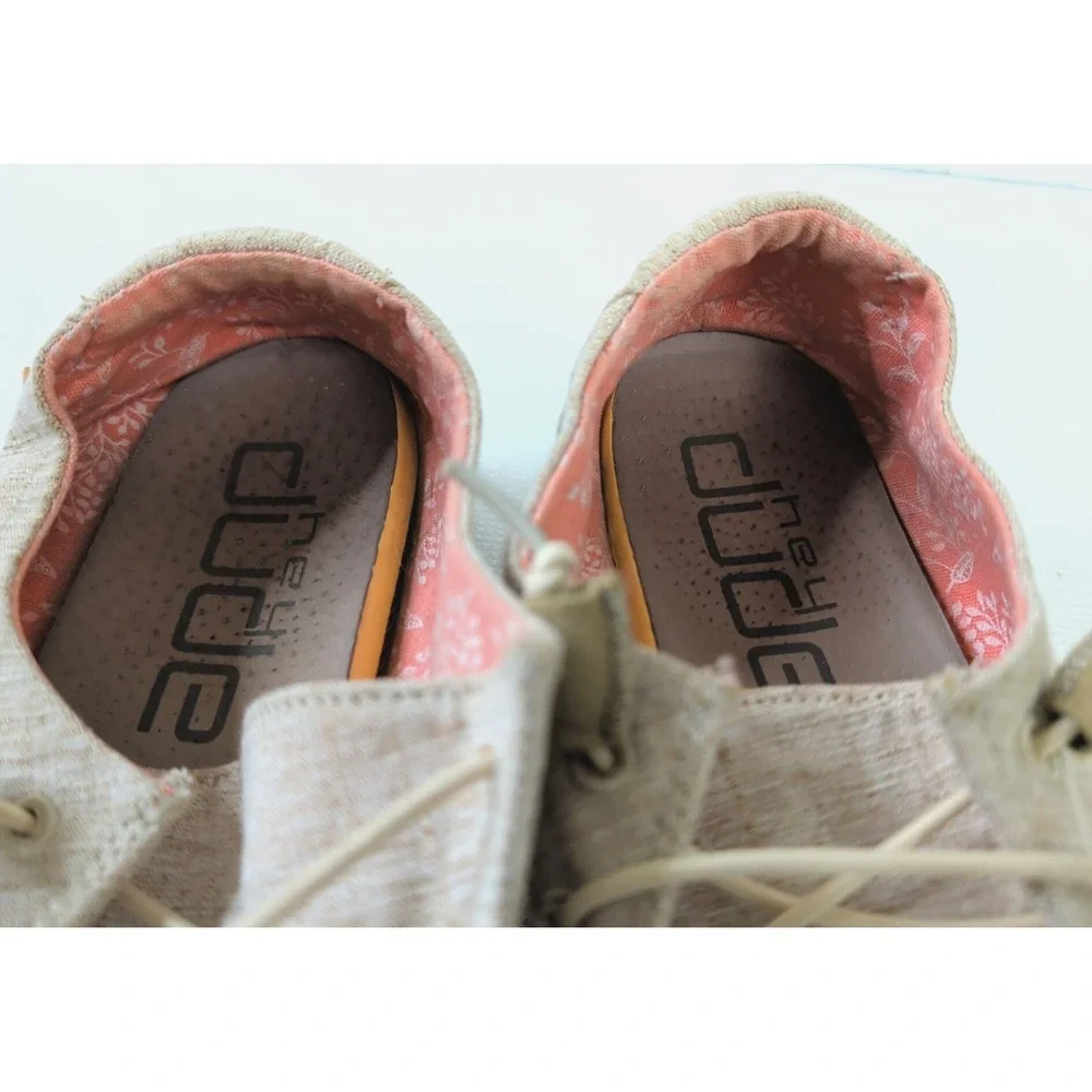Hey Dude Wendy Slip On Shoe Loafer Womens 9 Beige Casual Lightweight‎ Beachy